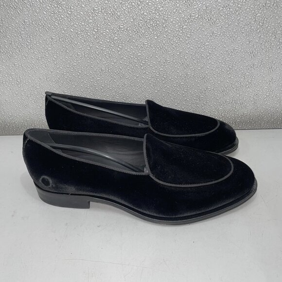 NEW SUITSUPPLY Men’s Black Velvet Tuxedo Slip-On Dress Shoes